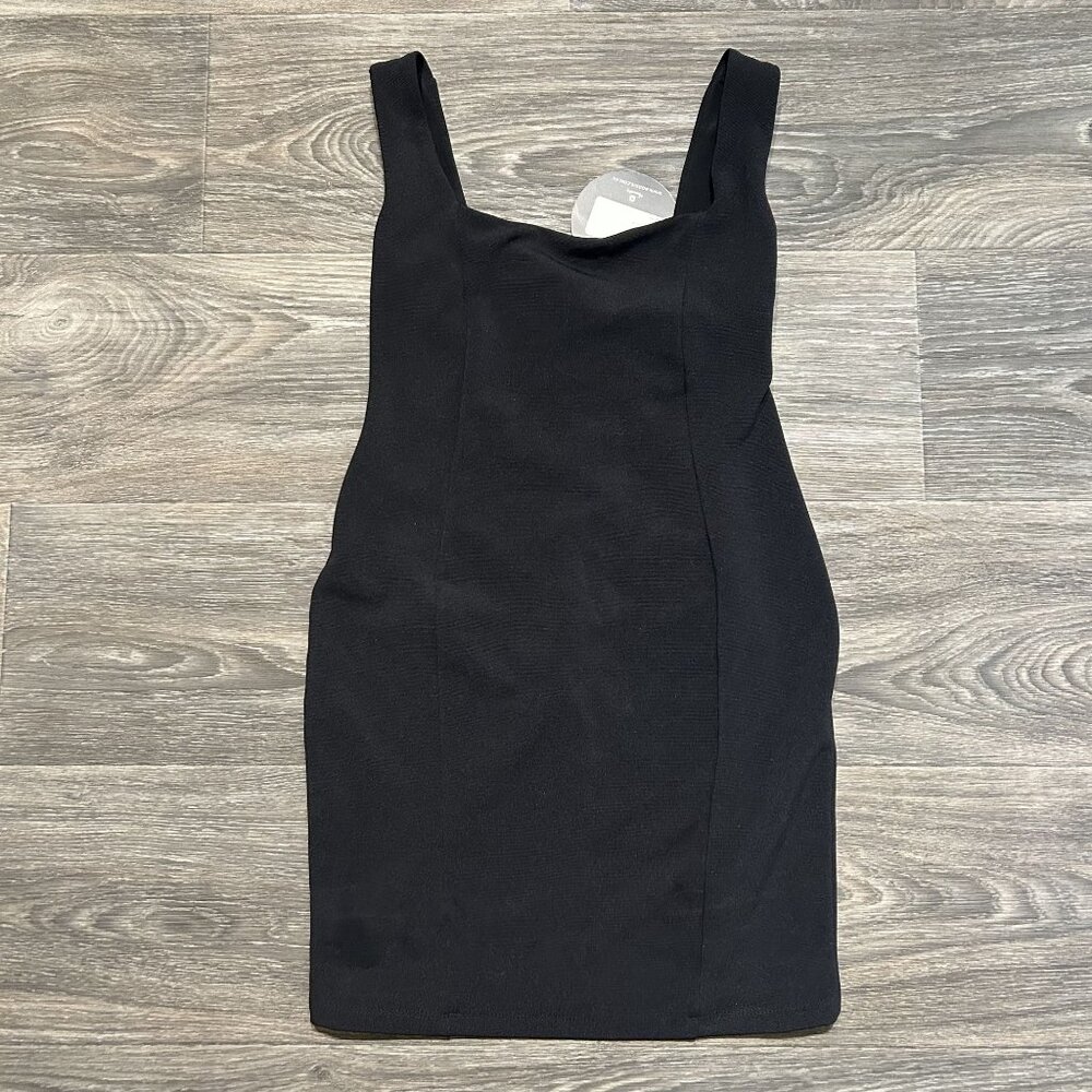 NWT Nookie Taylor Black Dress Medium Stretch Ribbed Mini Cocktail Australia NYE